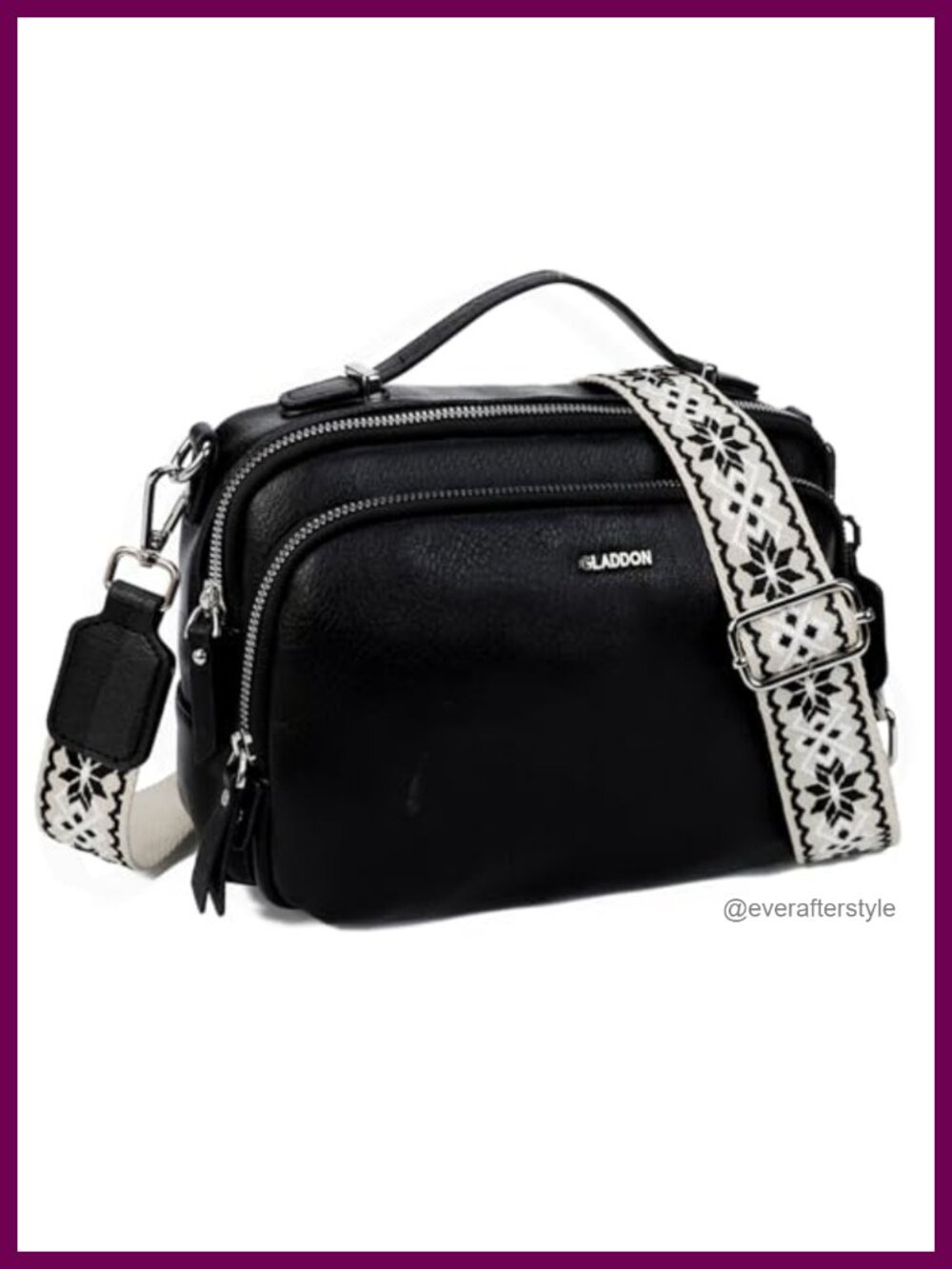 Vegan Leather Crossbody Satchel Convertible Top Handle Bag with Pockets